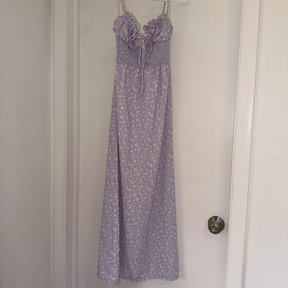 House of CB Lavender Floral Dress Janelle